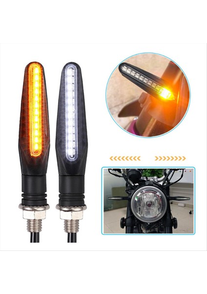 24LED Motosiklet Dönüş Sinyal Işıkları Beyaz Amber Dinamik Göstergeler Ön Arka Flaşör Flaşör Işık Motosiklet Için (Yurt Dışından) modelleri
