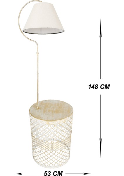 Lambader Gold Sehpalı Üçgen Krem Sarı Patine Krem Şapka fiyatları