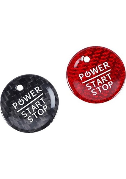 Araba Start Stop Motor Düğmesi Gerçek Karbon Fiber Sticker Basma Düğme Kapağı Ford Mustang Için Mach-E 2021 2022 (Kırmızı) (Yurt Dışından) fiyatları
