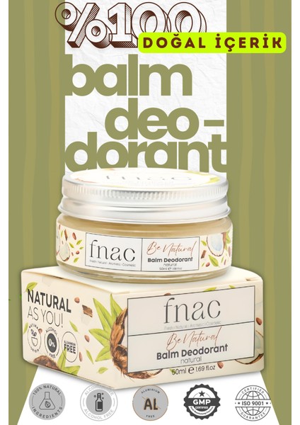 %100 Doğal İçerikli Ter Kokusu Önleyici Krem Deodorant|Alüminyumsuz Alkolsüz Doğal Deodorant|Kokusuz