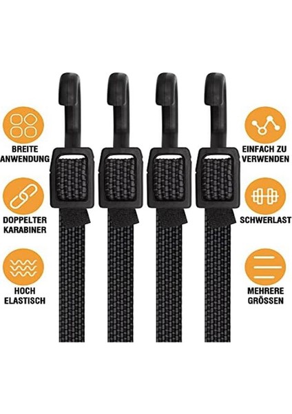 Kancalı Bungee, Kancalı 4 Adet Genişleticiler, Bisiklet Taşıyıcıları, Motosikletler Için 100CM Ayarlanabilir Elastik Kayış (Yurt Dışından) fırsatları