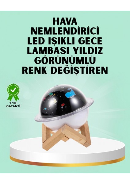 Projektör Işığı Bulunan USB Bağlantılı Mini Aromaterapi Destekli Hava Nemlendirici