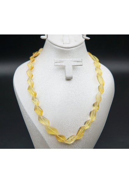 Orijinal Rolex Sarı Kehribar Kadın Kolye SK000135