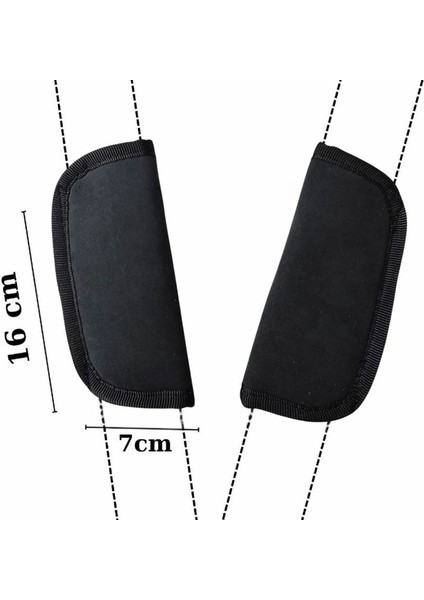 Alkantara Bebek Koltuğu Emniyet Kemer Pedi,(2 Adet) Yumuşak Kumaş Puset, Mama Sandalyesi (Antrasit)