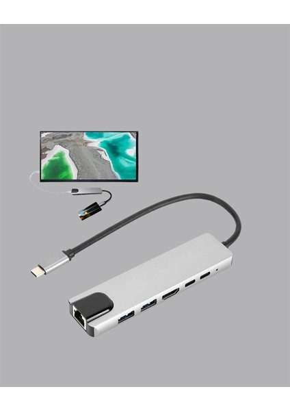 Type‑c Dönüştürücü – 2×usb3.0, Sd/ms, 4K HDMI & RJ45 ile Profesyonel Kullanım indirimleri