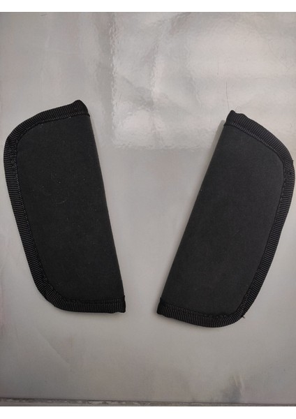 Alkantara Bebek Koltuğu Emniyet Kemer Pedi,(2 Adet) Yumuşak Kumaş Puset, Mama Sandalyesi (Antrasit)