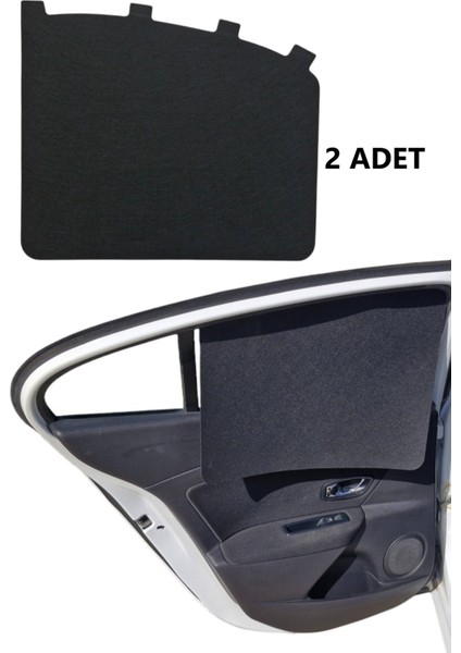 Oto Güneşlik Perde Yan Cam Güneş Önleyici Aksesuar Siyah Keçe Tüm Araçlar Için 2 Adet Tr