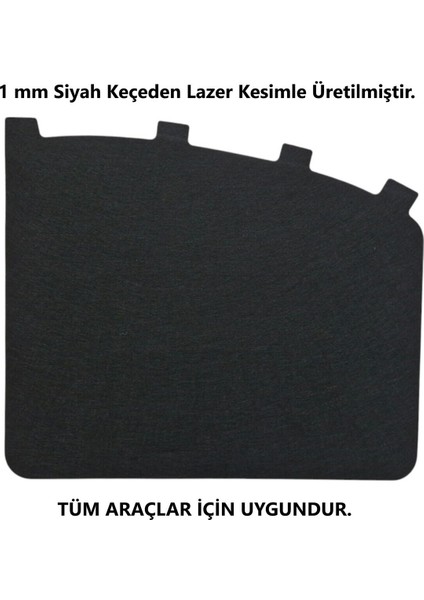 Oto Güneşlik Perde Yan Cam Güneş Önleyici Aksesuar Siyah Keçe Tüm Araçlar Için 2 Adet Tr