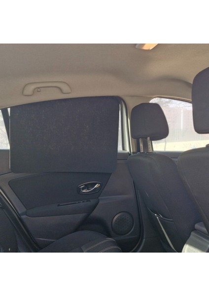 Oto Güneşlik Perde Yan Cam Güneş Önleyici Aksesuar Siyah Keçe Tüm Araçlar Için 2 Adet Tr