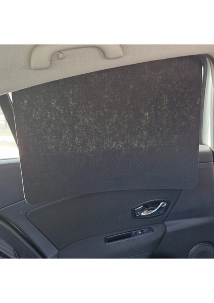 Oto Güneşlik Perde Yan Cam Güneş Önleyici Aksesuar Siyah Keçe Tüm Araçlar Için 2 Adet Tr