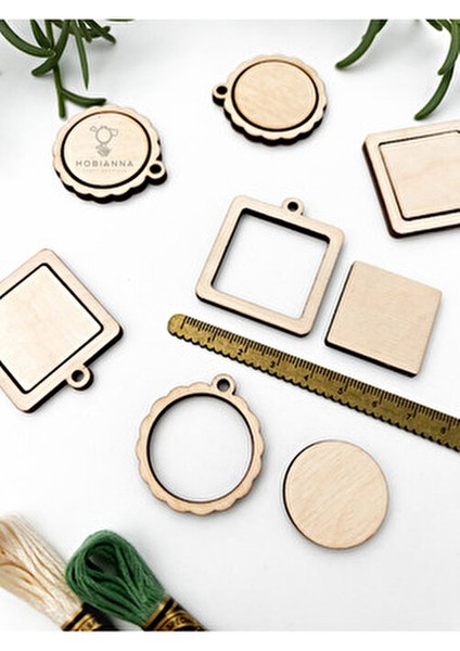 Minyatür Kasnak Seti 6'lı Kaliteli Ahşap Malzemeden Üretilmiş Pürüzsüz Yüzeyler