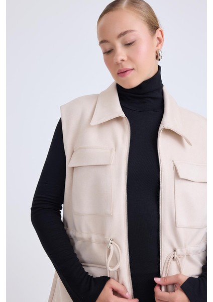 Kapak Cepli Beli Bağcıklı Süet Ceket modelleri