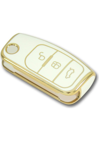 Ford Focus Fiesta Connect 2004 Sustalı Beyaz Oto Anahtar Kumanda Kabı Kılıfı Oto Anahtarlık indirimleri