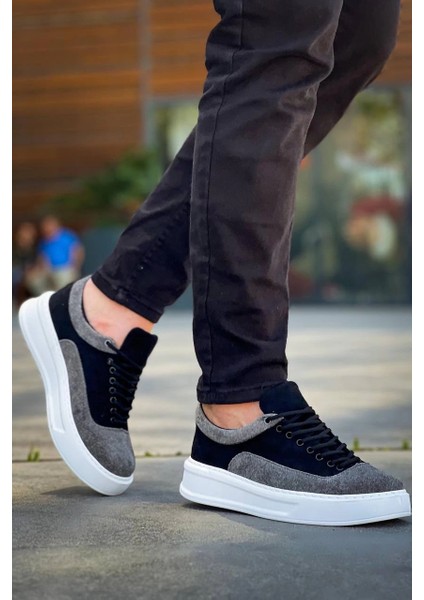 Xmpdby KB-005 Kuback Siyah Gri Süet Bağcıklı Günlük Erkek Ayakkabı (Numara: 43) fırsatları