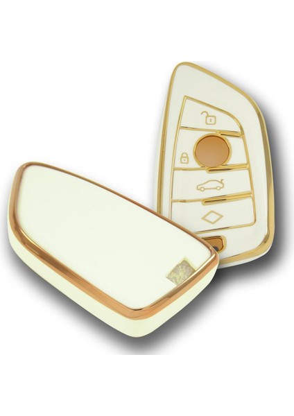 Bmw F Serisi Fem Tip 4 Buton Beyaz Oto Anahtar Kumanda Kabı Kılıfı Oto Anahtarlık fırsatları