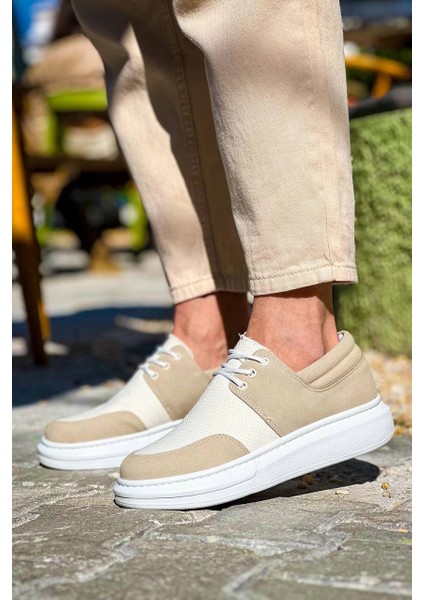 Xmpdby KB-042 Kuback Bağcıklı Bej Günlük Erkek Ayakkabı (Numara: 40) fiyatları