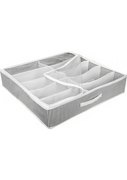 Ayakkabı Saklama Çantası 12 Bölmeli Shoes Under Ayakkabı Hurcu - Siyah Beyaz fiyatları