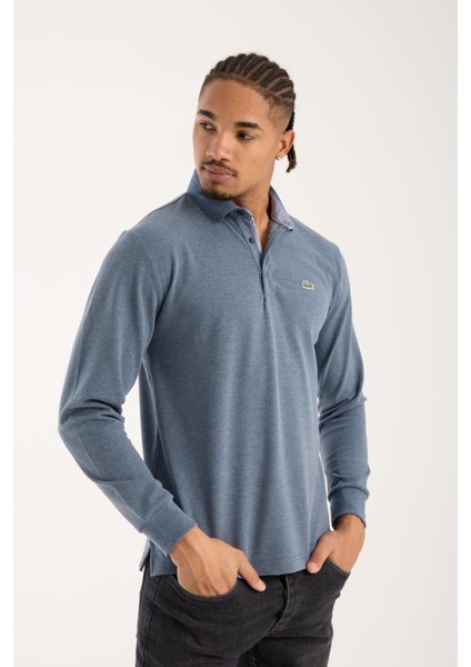 Polo Uzun Kol Indigo Regular Fit