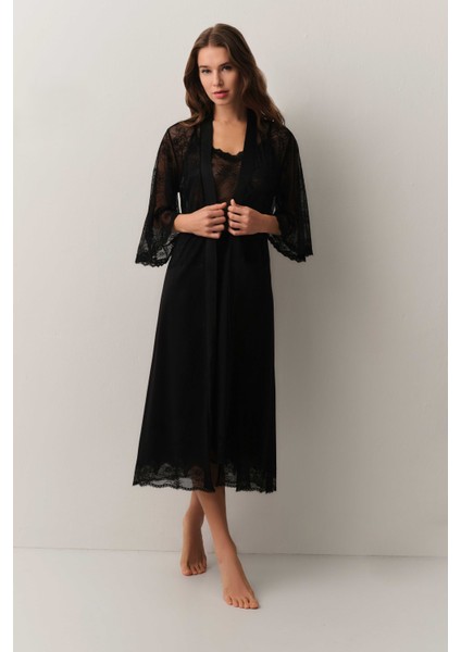 Antique Dantelli Uzun Sabahlık fiyatları