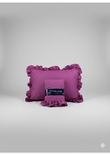 %100 Pamuk Fırfırlı Yastıklı Lastikli Çarşaf Seti