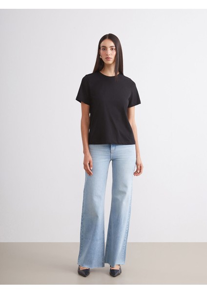 Yeni Sezon Bisiklet Yaka Kadın Tişört 2'li modelleri