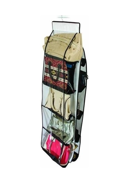 10 Bölmeli Dolap Içi Şeffaf Çanta Organizeri