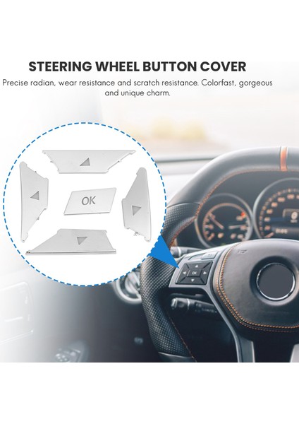 Ce ml Cla Gla Sl Sınıfı W176 W246 W212 W204 Için Direksiyon Simidi Düğme Anahtarı Trim Kapağı Çıkartması (Yurt Dışından) indirimleri