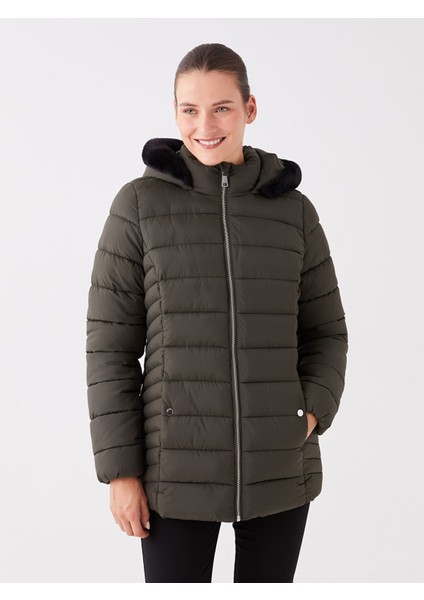 Yeni Sezon Kadın Kapüşonlu Düz Şişme Mont fiyatları