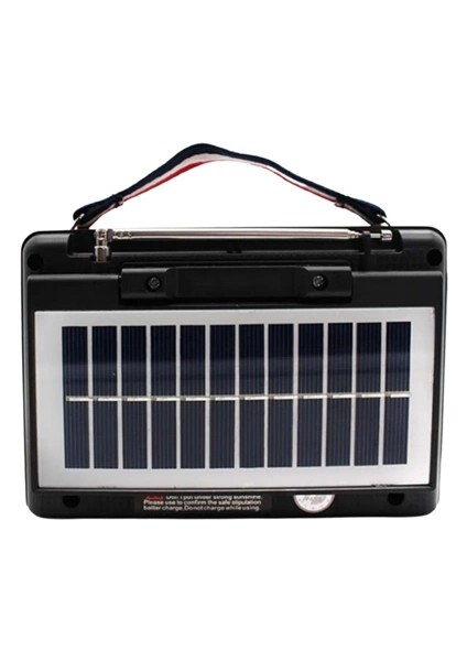 KTF-1428 Solar Panel Destekli Şarjlı Bluetooth Hoparlör – Fm/am/sw Radyo, Aux ve Tf Kart Girişli