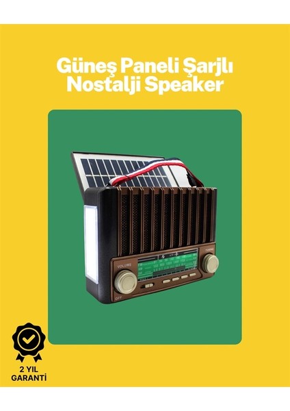 KTF-1428 Solar Panel Destekli Şarjlı Bluetooth Hoparlör – Fm/am/sw Radyo, Aux ve Tf Kart Girişli fiyatları