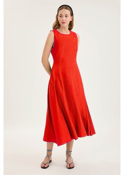 Sıfır Kol Kloş Midi Elbise fiyatları