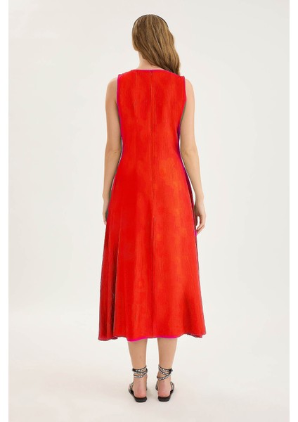 Sıfır Kol Kloş Midi Elbise modelleri