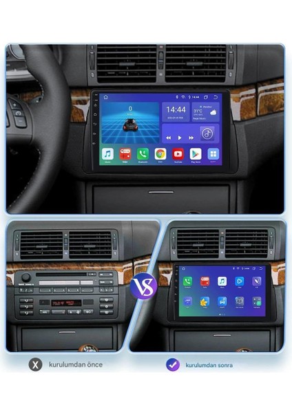 1999-2005 Bmw E46 Için 1+16GB, 9 Inç Gps & Carplay Destekli, Kameralı Multimedya Navigasyon Sistemi fırsatları