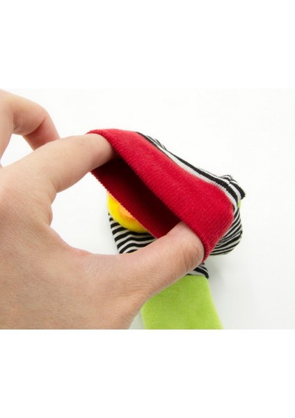 Bebek Bileklik ve Çorap Çıngırak Seti 4 Parça Yumuşak Kumaş Hayvan Figürlü BPA’sız Kolay Temizlik