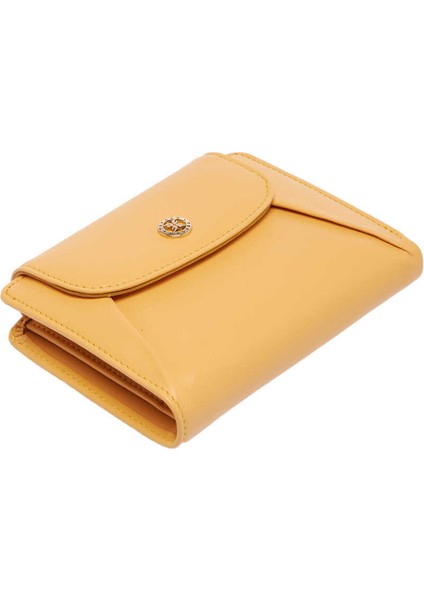 Sarı Hakiki Deri Kadın Cüzdan - S1CB00005714-E96