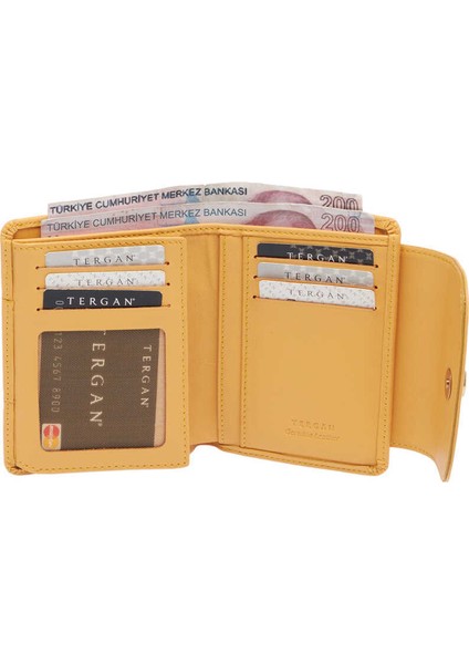 Sarı Hakiki Deri Kadın Cüzdan - S1CB00005714-E96