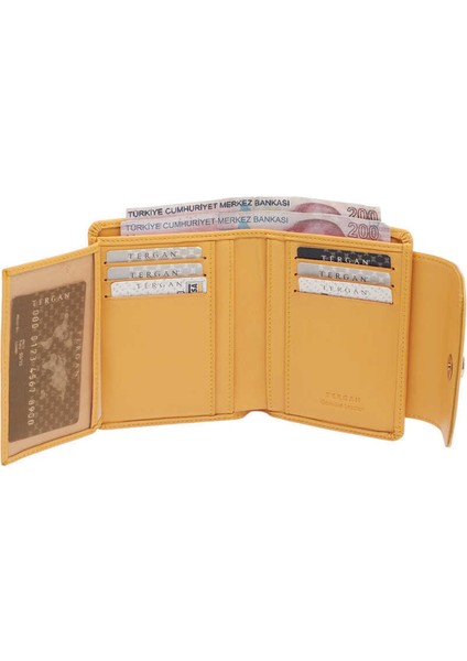 Sarı Hakiki Deri Kadın Cüzdan - S1CB00005714-E96