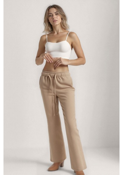 Beli Lastikli Geniş Paça Pantolon