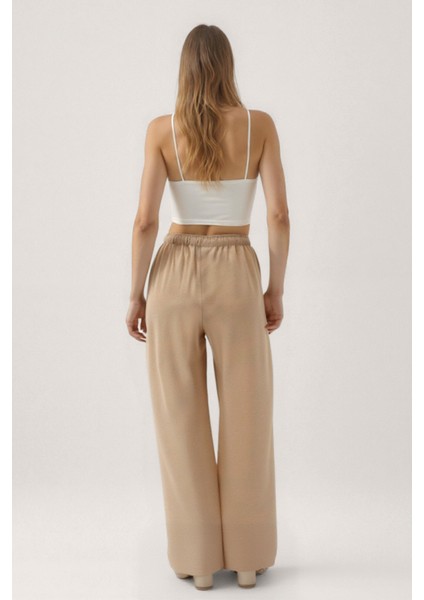 Beli Lastikli Geniş Paça Pantolon