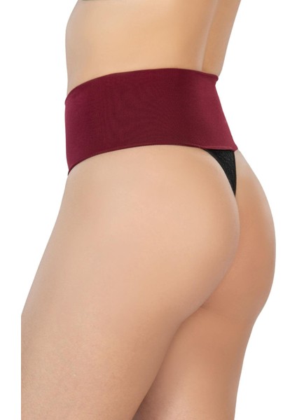 Venüsshopping- Bordo Mı 2048 Seamless Çift Renk String Korse