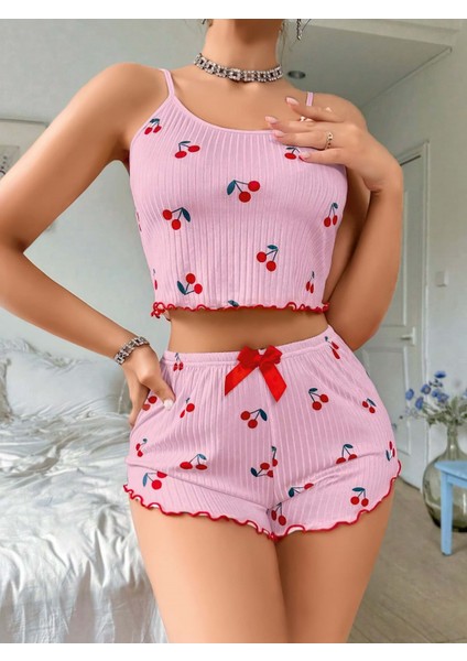 Venüsshopping- 2li Kirazlı Şortlu Takım fiyatları