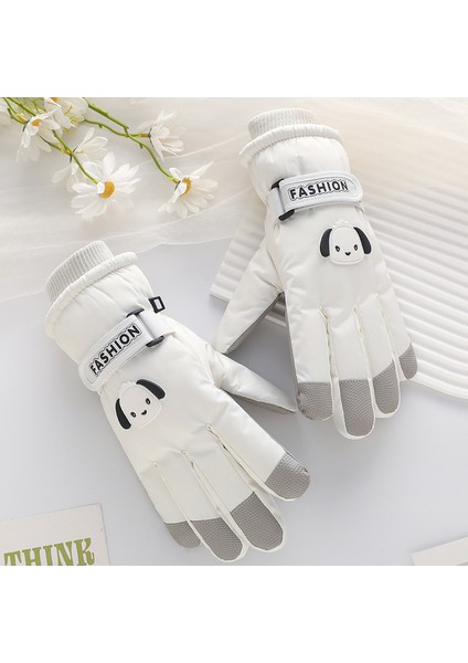 Kayak Eldivenleri Bayan Kış Artı Kadife Su Geçirmez Rüzgar ve Soğuk Sıcak Eldivenler (Yurt Dışından)