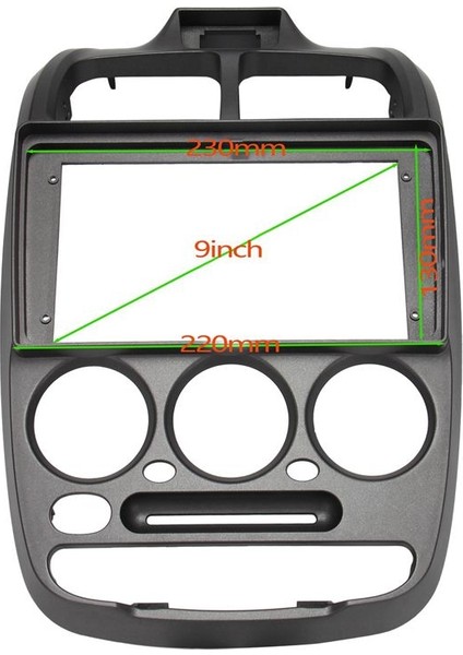 1999 Model 2x 9 Inç Araba Stereo Radyo Ön Panel Ses Çerçevesi Gps Navigasyon Paneli DVD Gösterge Paneli Adaptörü (Yurt Dışından) fırsatları