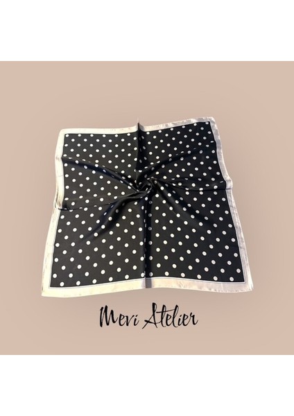 Puantiye Desenli Fular 70 x 70