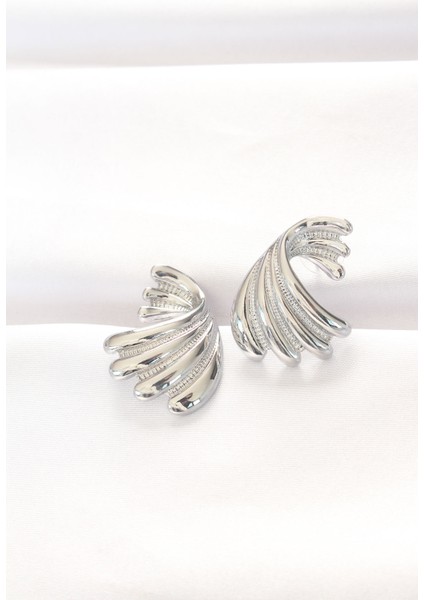 Pirinç Gümüş Renk Küpe - TJ-BKP8884