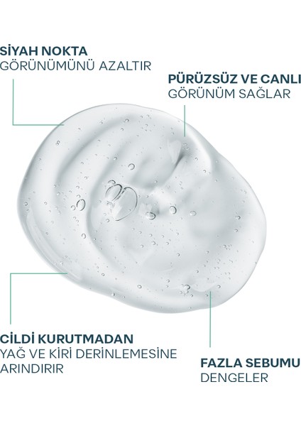 Karma Yağlı Akne Eğilimli Cilt için Sivilce Siyah Nokta Karşıtı Arındırıcı Yüz Temizleme Jeli (150ML X 2) modelleri