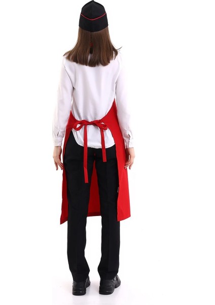 Askılı Önlük Cepsiz - 18 Kırmızı fiyatları