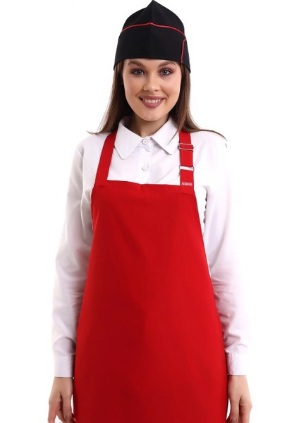 Askılı Önlük Cepsiz - 18 Kırmızı modelleri