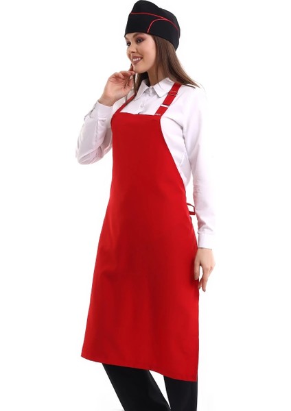 Askılı Önlük Cepsiz - 18 Kırmızı indirimleri