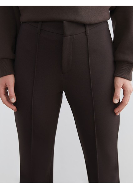 Yeni Sezon Beli Lastikli Ispanyol Paça Kadın Pantolon modelleri